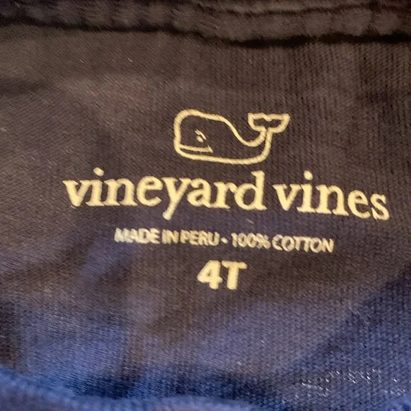 Vineyard Vines Blue Short Sleeve Tee Baseball - Picture 2 of 5